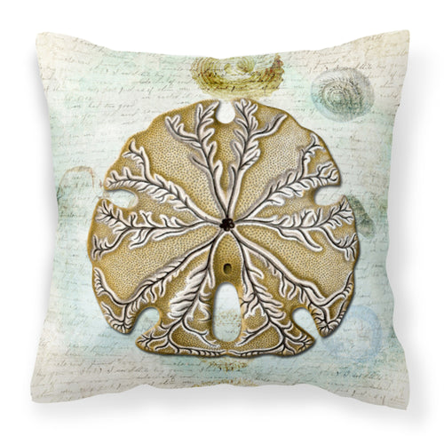 'Caroline'S Treasures Sb3026Pw1414 Sand Dollar Canvas Fabric Decorative Pillow, Large, Multicolor'