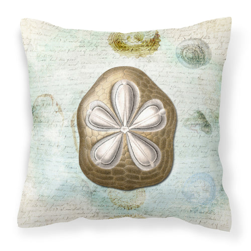 'Caroline'S Treasures Sb3027Pw1414 Sand Dollar Canvas Fabric Decorative Pillow, Large, Multicolor'