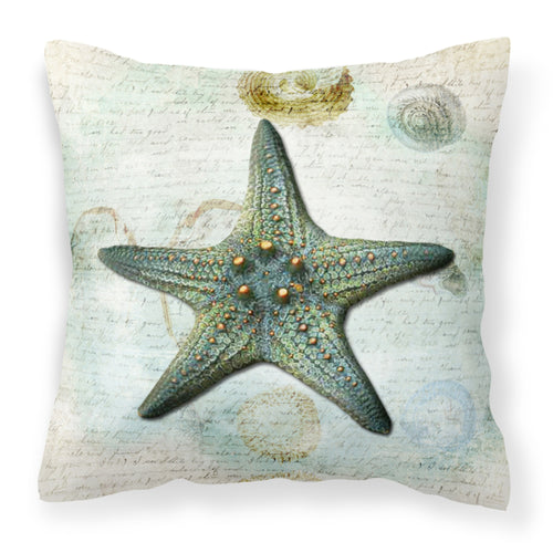 'Caroline'S Treasures Sb3034Pw1414 Starfish Canvas Fabric Decorative Pillow, Large, Multicolor'