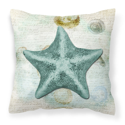 'Caroline'S Treasures Sb3043Pw1414 Starfish Canvas Fabric Decorative Pillow, Large, Multicolor'