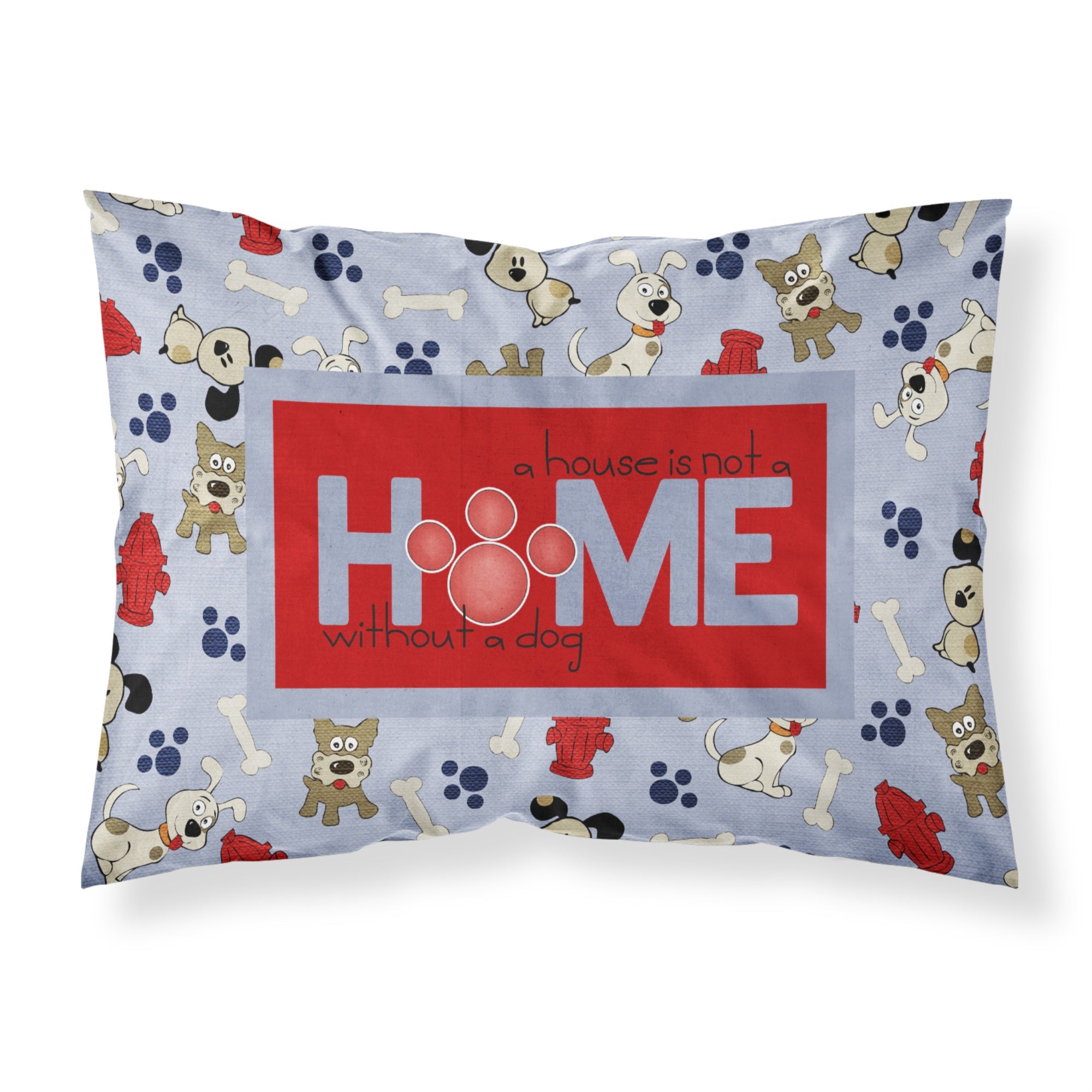 'Caroline'S Treasures Sb3052Pillowcase A House Is Not A Home Without A Dog Moisture Wicking Fabric Standard Pillowcase, Large,
