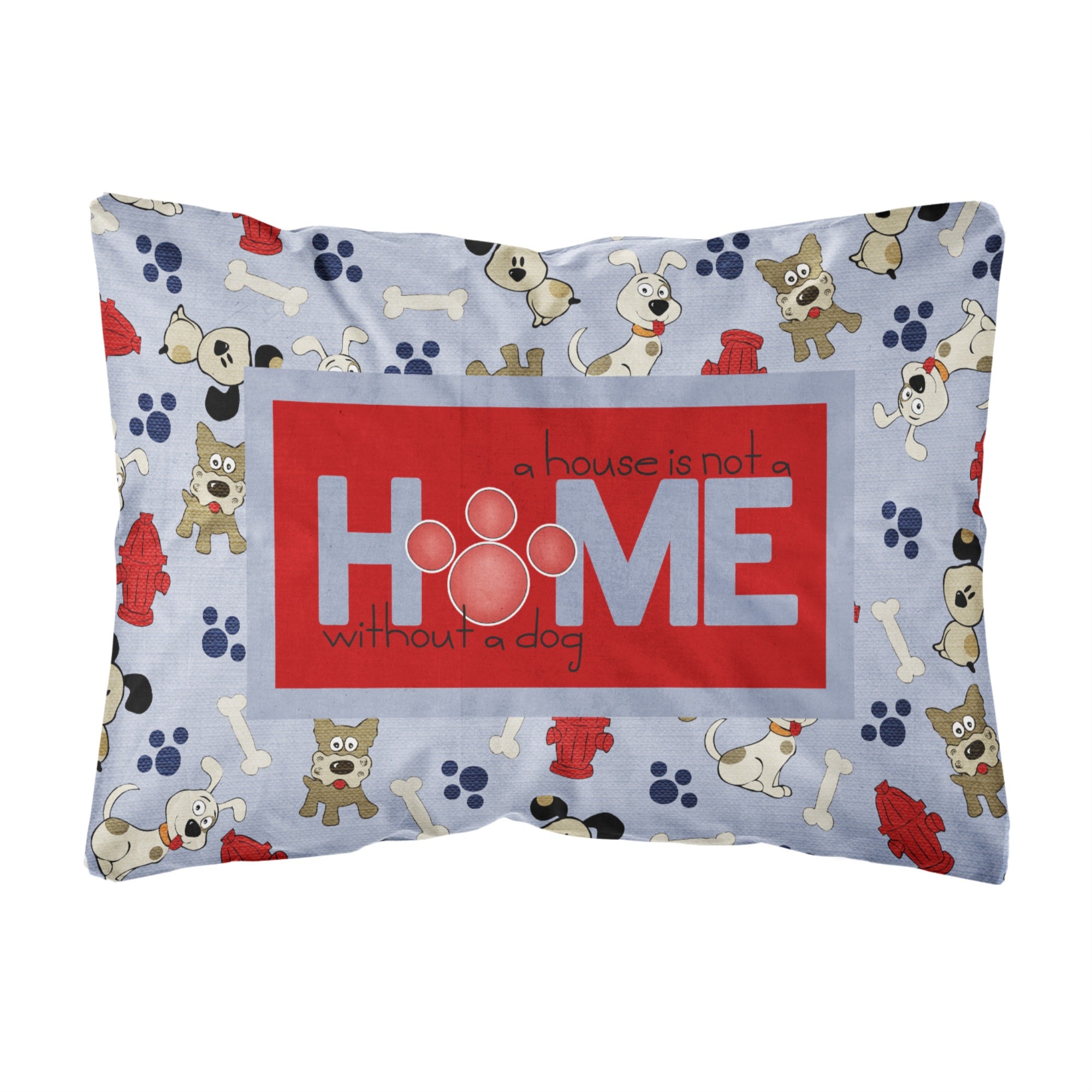'Caroline'S Treasures A House Is Not A Home Without A Dog Canvas Fabric Decorative Pillow, Large, Multicolor'