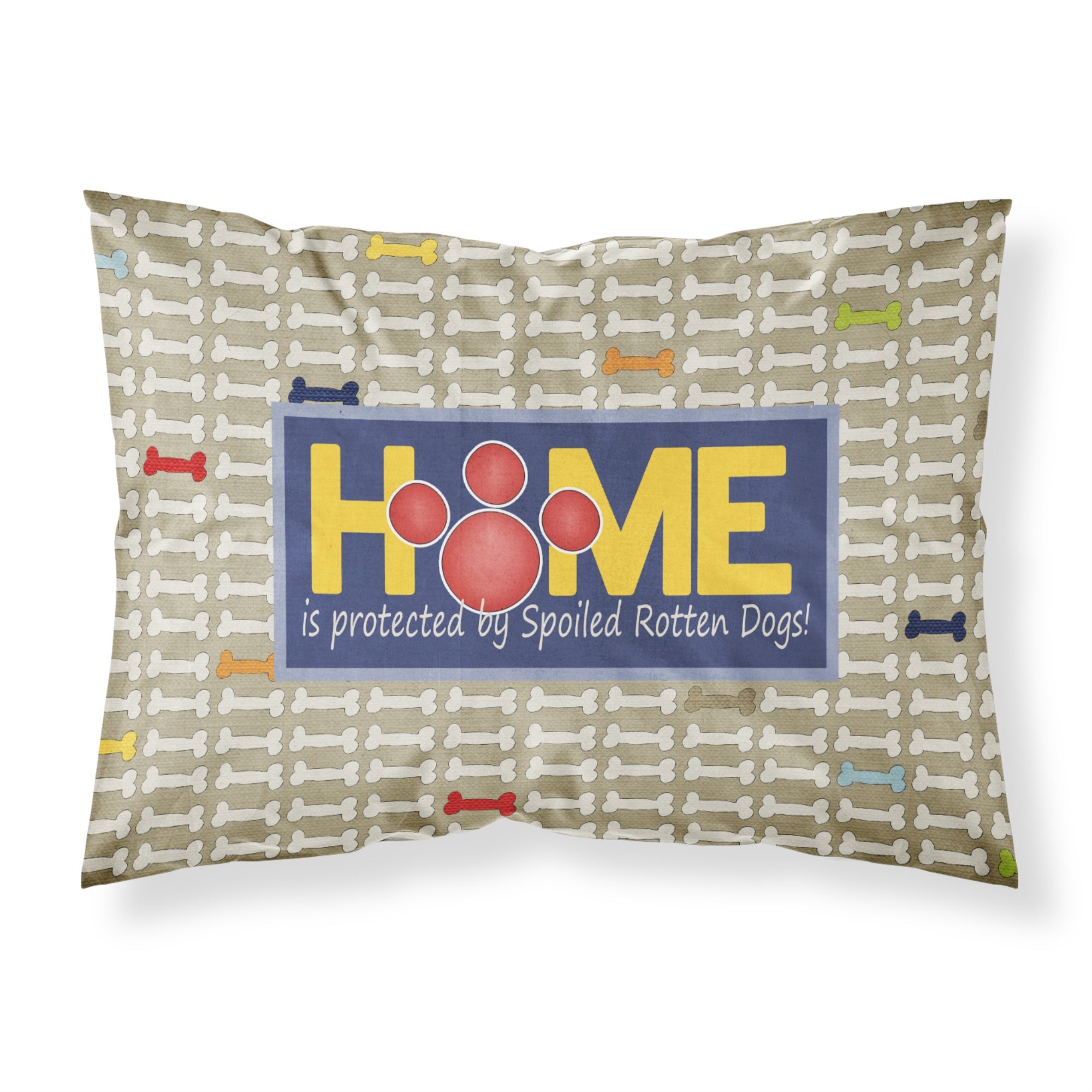 'Caroline'S Treasures Sb3053Pillowcase Home Is Protected By Spoiled Rotten Dogs Moisture Wicking Fabric Standard Pillowcase, La