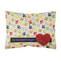 'Caroline'S Treasures Dogs Leave Paw Prints On Your Heart Canvas Fabric Decorative Pillow, Large, Multicolor'