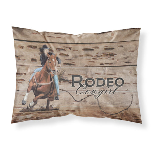 'Caroline'S Treasures Sb3055Pillowcase Rodeo Cowgirl Barrel Racer Moisture Wicking Fabric Standard Pillowcase, Large, Multicolo