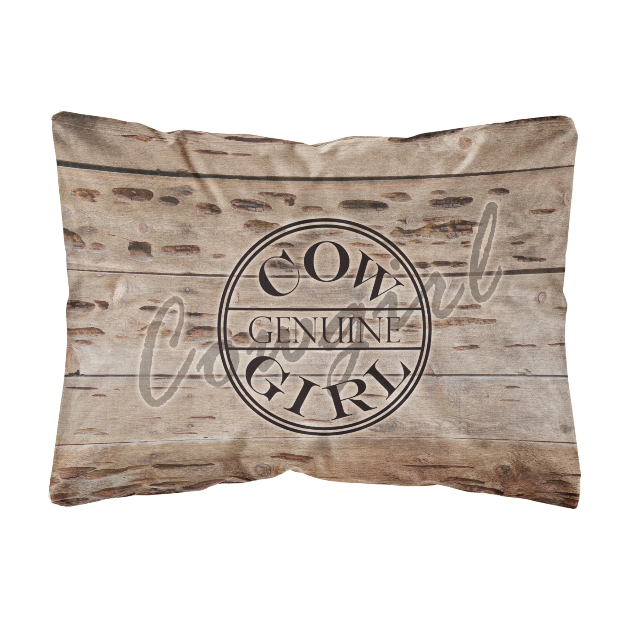 'Caroline'S Treasures Sb3056Pw1216 Genuine Cow Girl Branded Canvas Fabric Decorative Pillow, Large, Multicolor'