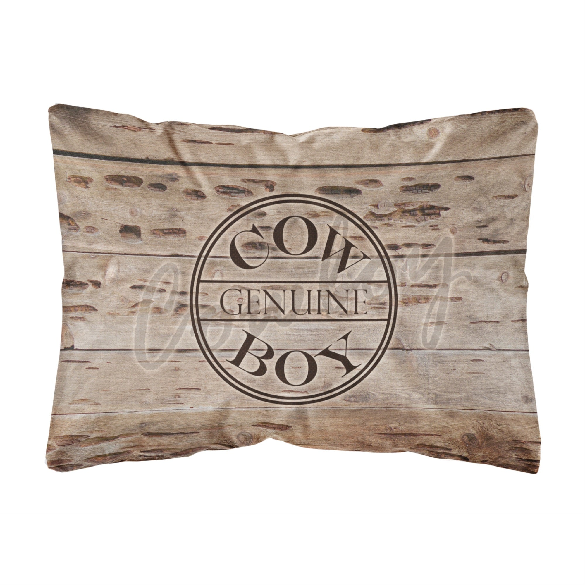 'Caroline'S Treasures Sb3057Pw1216 Genuine Cow Boy Branded Canvas Fabric Decorative Pillow, Large, Multicolor'