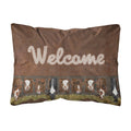 'Caroline'S Treasures Sb3058Pw1216 Welcome Mat With Cows Canvas Fabric Decorative Pillow, Large, Multicolor'