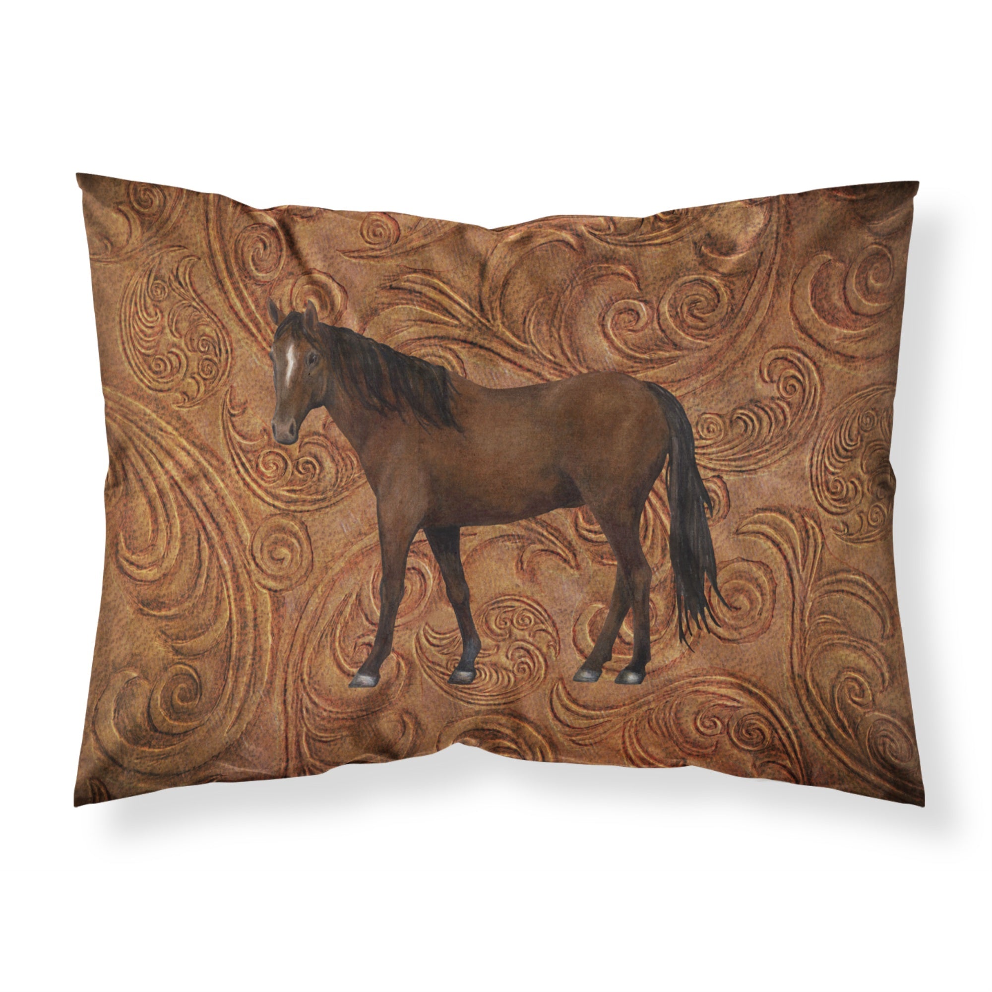 'Caroline'S Treasures Sb3066Pillowcase Horse Moisture Wicking Fabric Standard Pillowcase, Large, Multicolor'