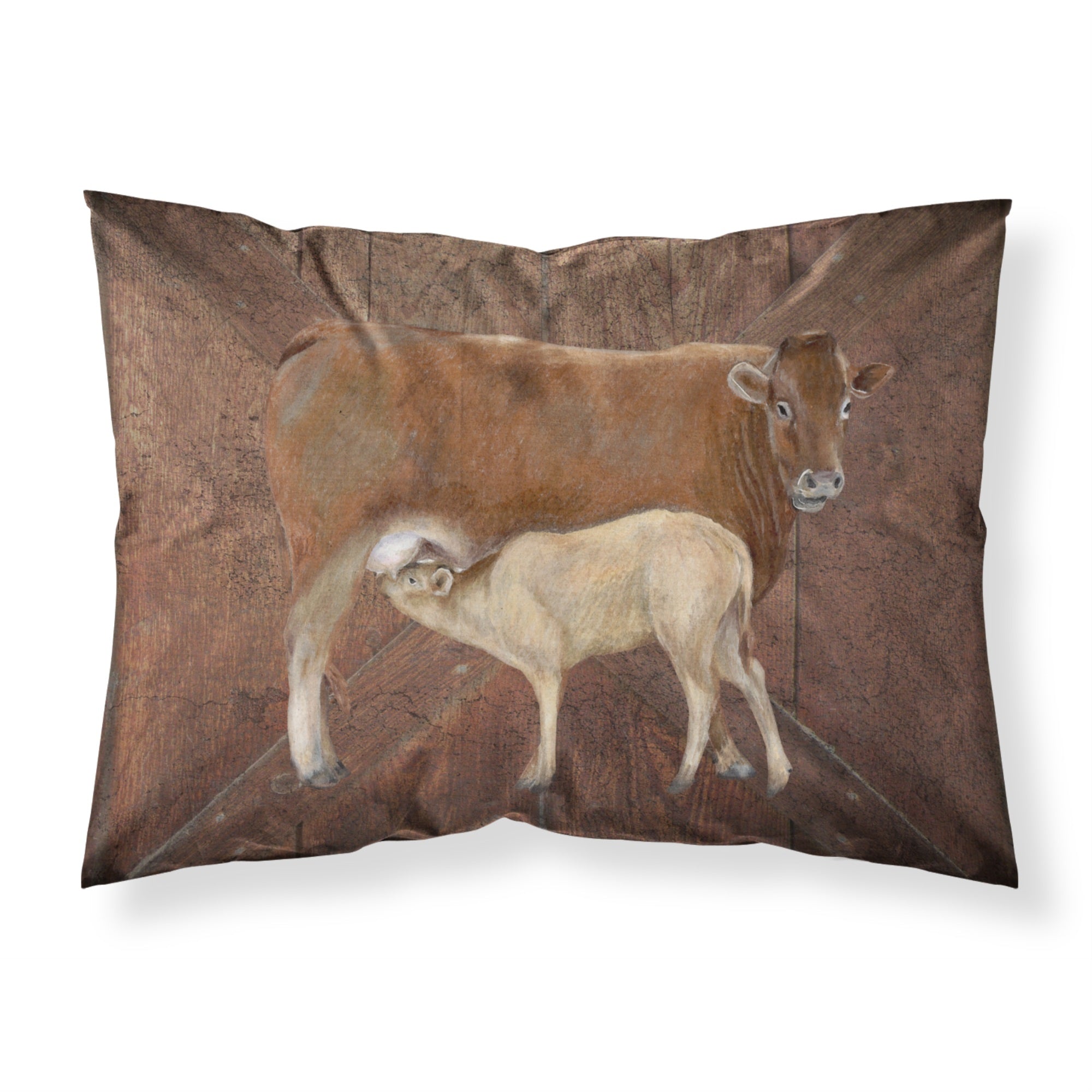 'Caroline'S Treasures Sb3074Pillowcase Cow Momma And Baby Moisture Wicking Fabric Standard Pillowcase, Large, Multicolor'