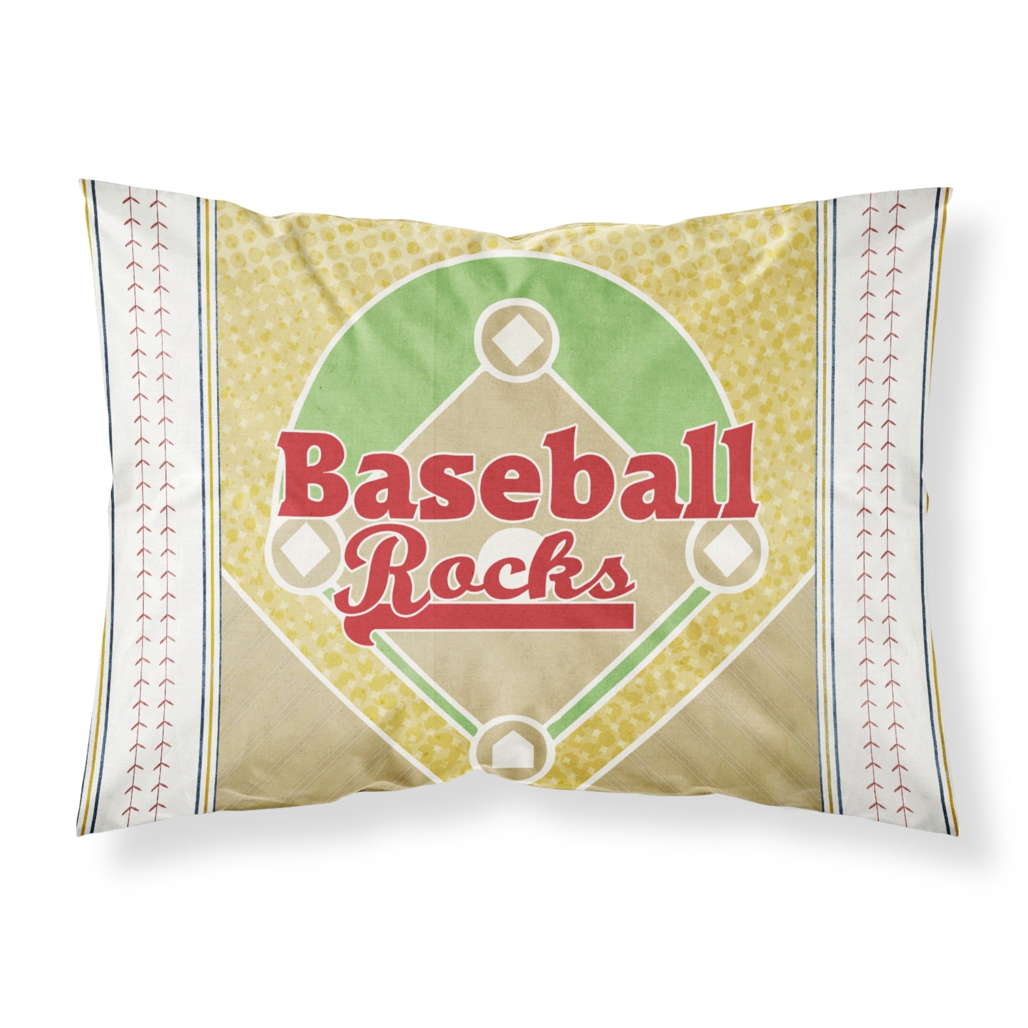 'Caroline'S Treasures Sb3077Pillowcase Baseball Rules Moisture Wicking Fabric Standard Pillowcase, Large, Multicolor'
