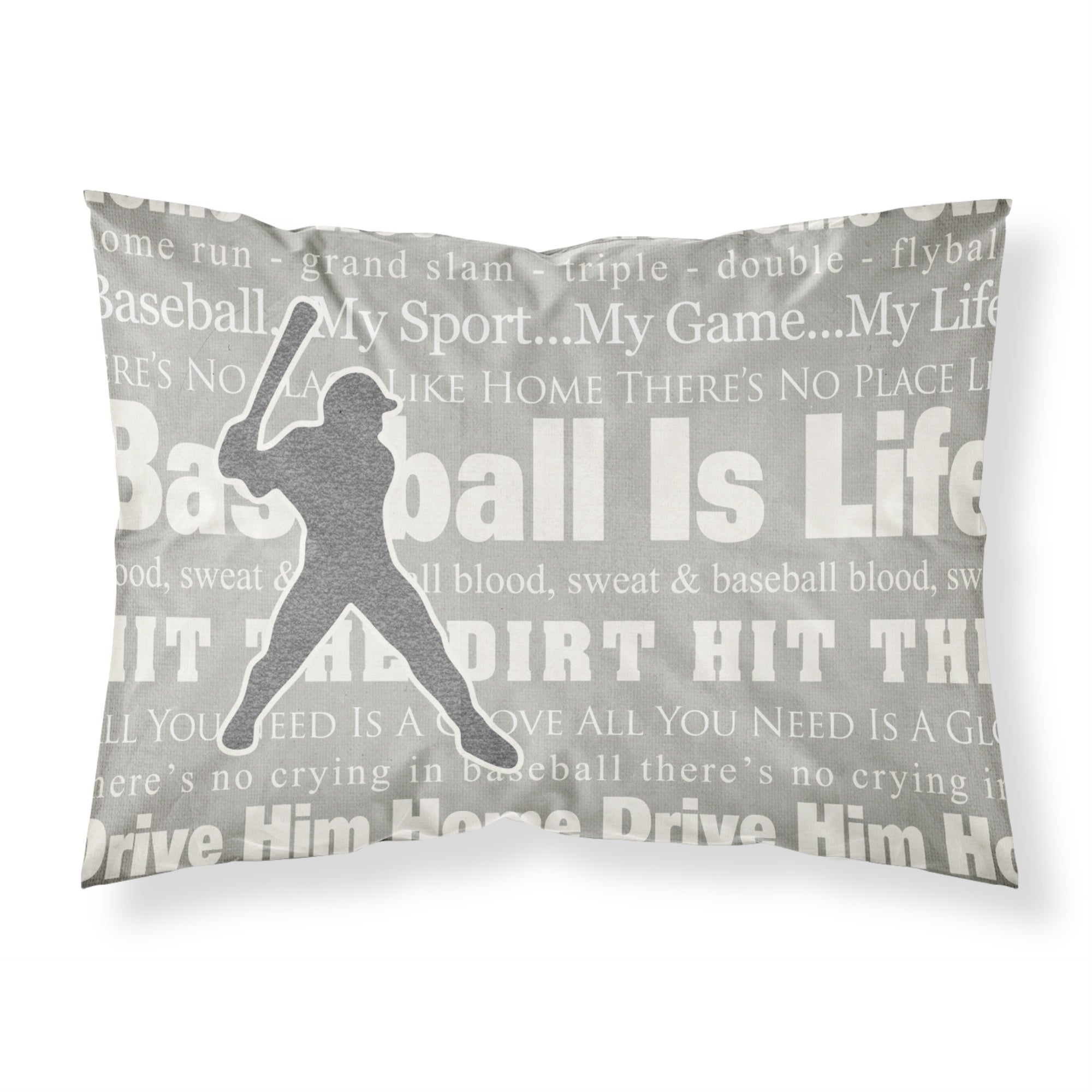 'Caroline'S Treasures Sb3078Pillowcase Baseball Is Life Moisture Wicking Fabric Standard Pillowcase, Large, Multicolor'