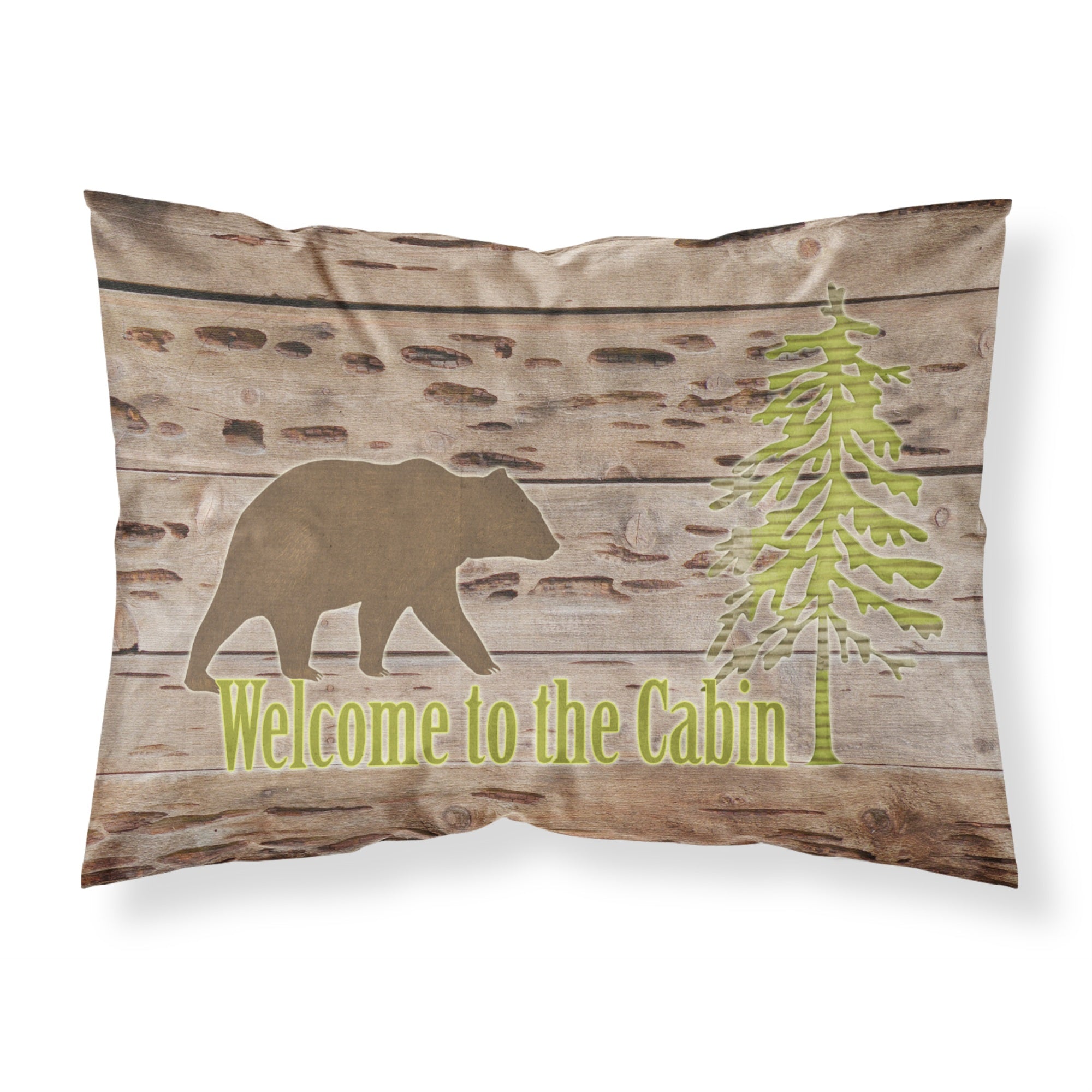 'Caroline'S Treasures Sb3081Pillowcase Welcome To The Cabin Moisture Wicking Fabric Standard Pillowcase, Large, Multicolor'