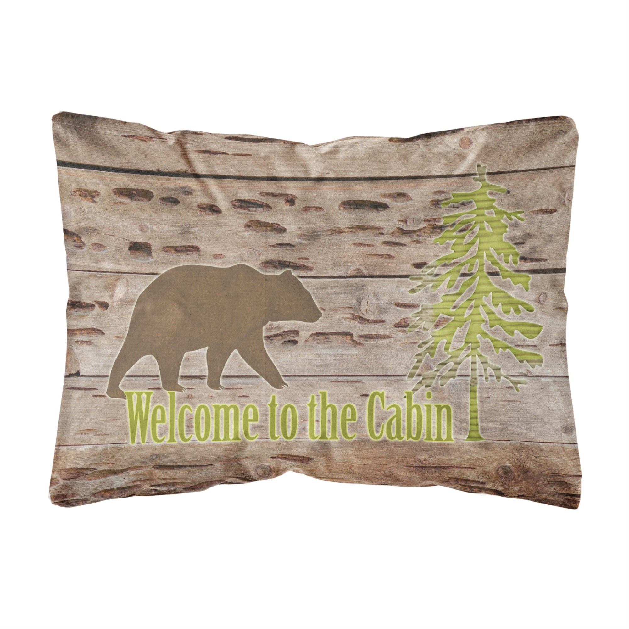 'Caroline'S Treasures Sb3081Pw1216 Welcome To The Cabin Canvas Fabric Decorative Pillow, Large, Multicolor'