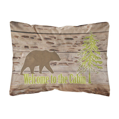 'Caroline'S Treasures Sb3081Pw1216 Welcome To The Cabin Canvas Fabric Decorative Pillow, Large, Multicolor'