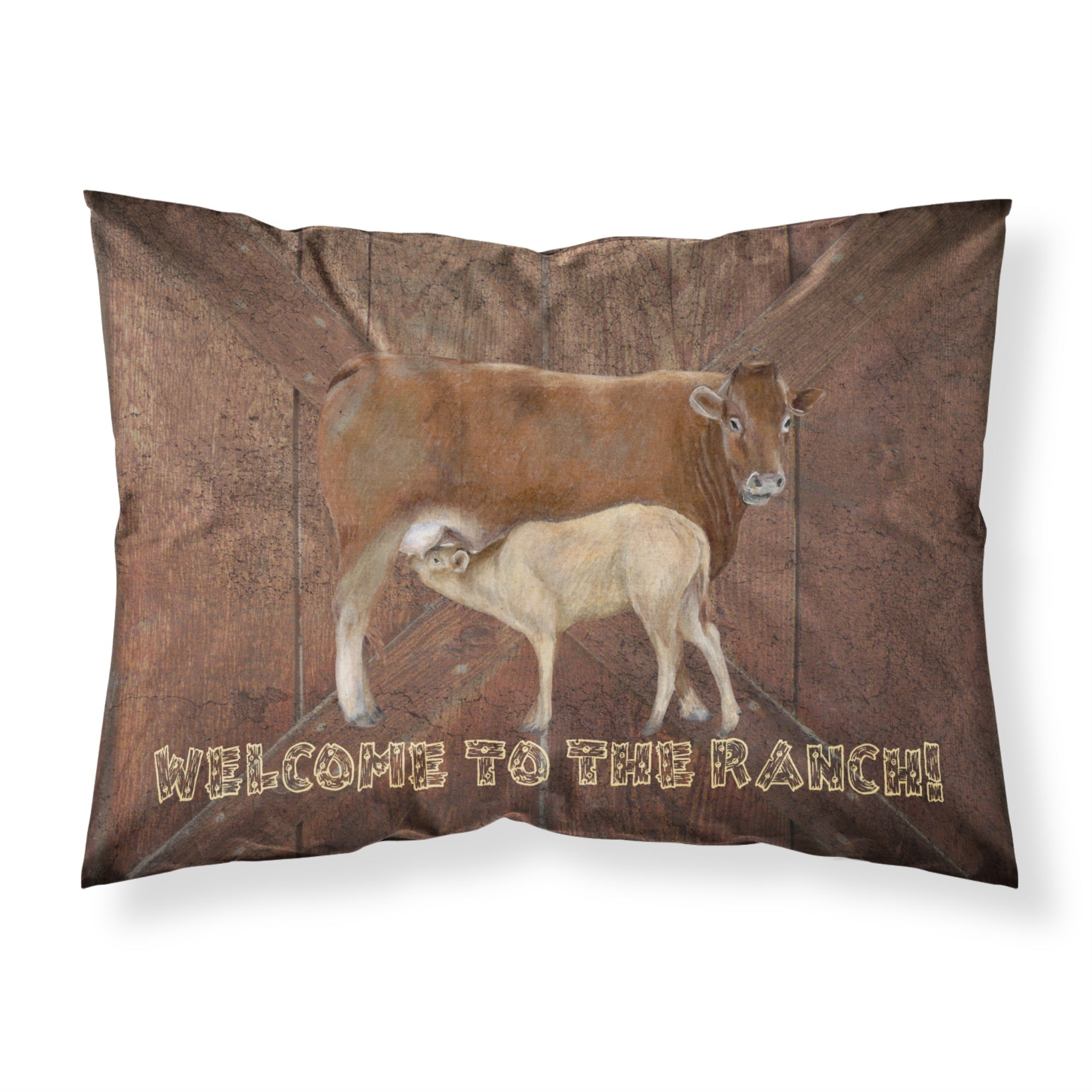 'Caroline'S Treasures Sb3084Pillowcase Welcome To The Ranch With The Cow And Baby Moisture Wicking Fabric Standard Pillowcase,
