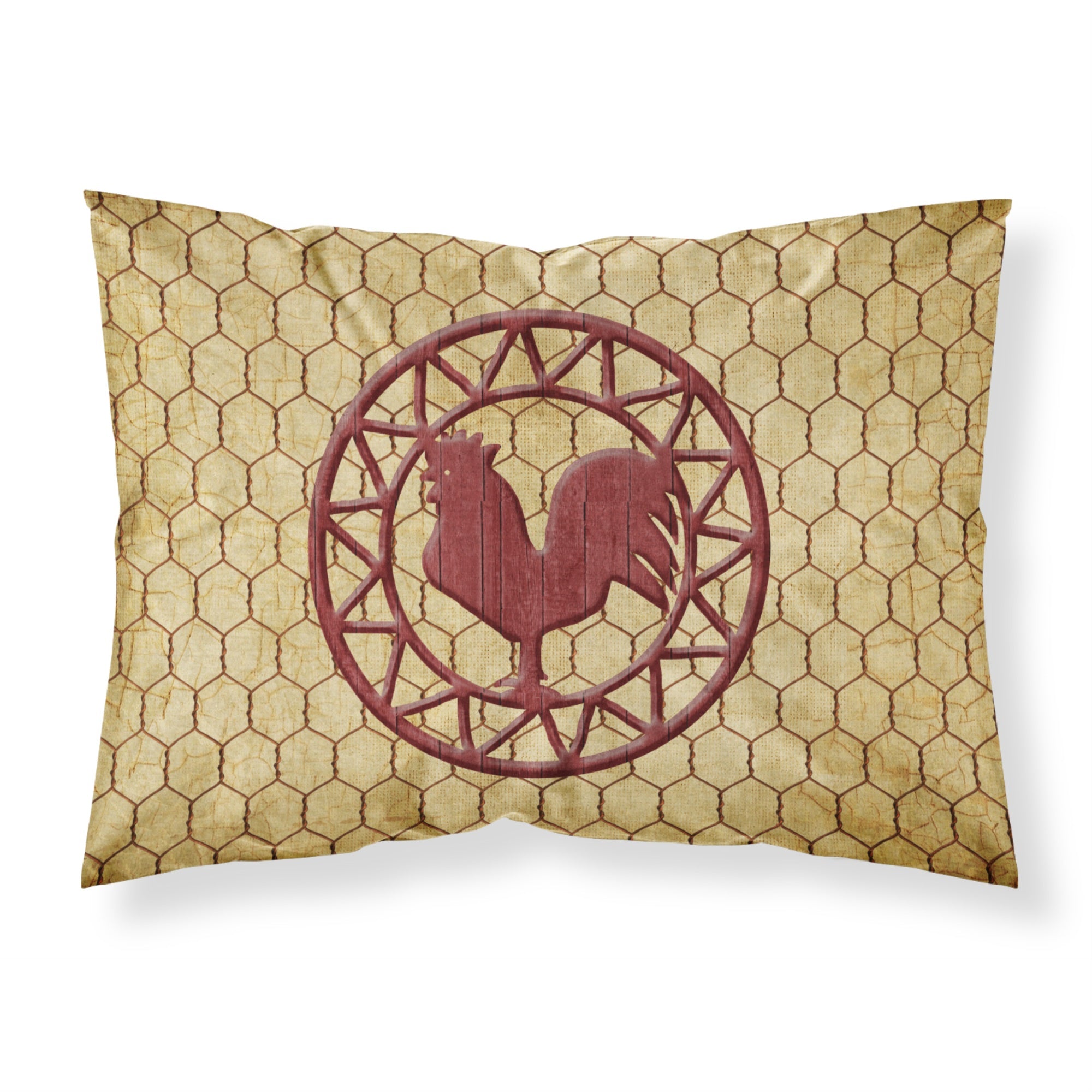 'Caroline'S Treasures Sb3085Pillowcase Rooster Chicken Coop Moisture Wicking Fabric Standard Pillowcase, Large, Multicolor'