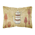 'Caroline'S Treasures Sb3088Pw1216 Teapot Welcome Canvas Fabric Decorative Pillow, Large, Multicolor'