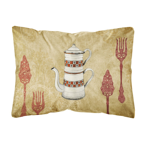 'Caroline'S Treasures Sb3088Pw1216 Teapot Welcome Canvas Fabric Decorative Pillow, Large, Multicolor'