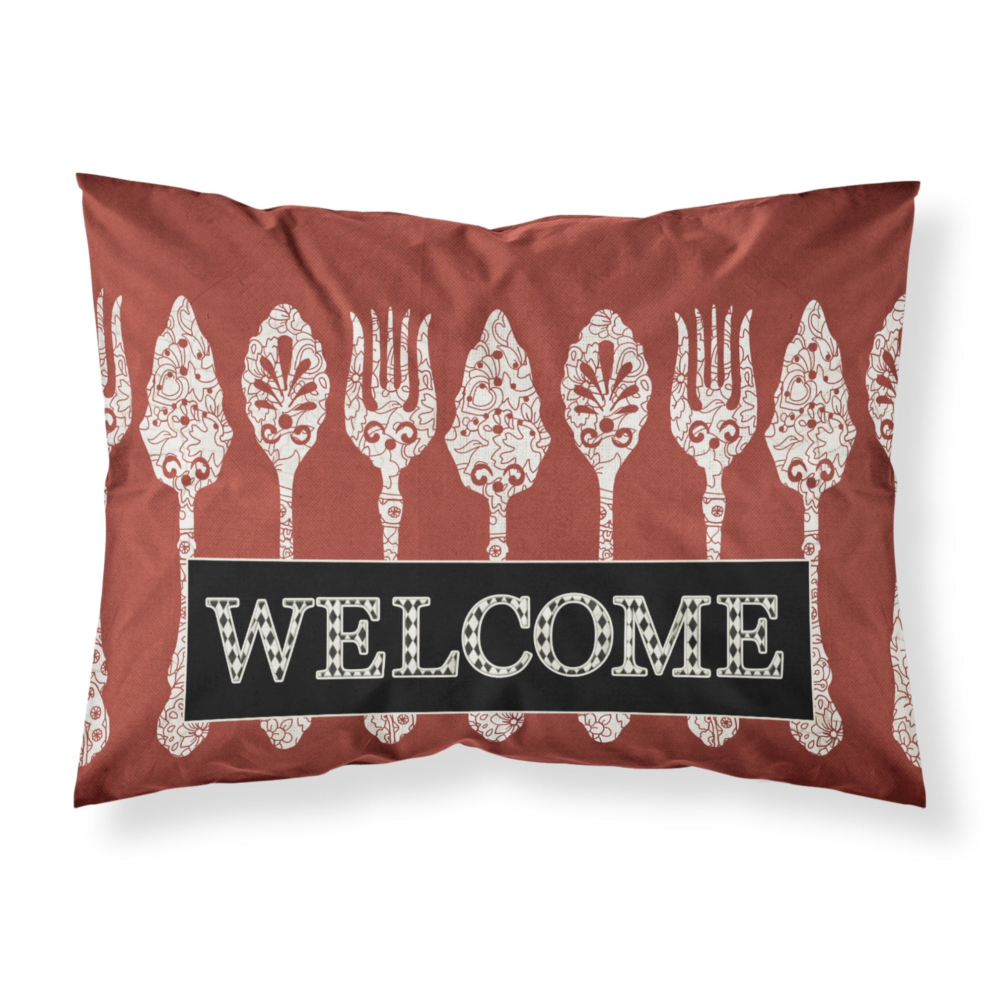 'Caroline'S Treasures Sb3090Pillowcase Serving Spoons Welcome Moisture Wicking Fabric Standard Pillowcase, Large, Multicolor'