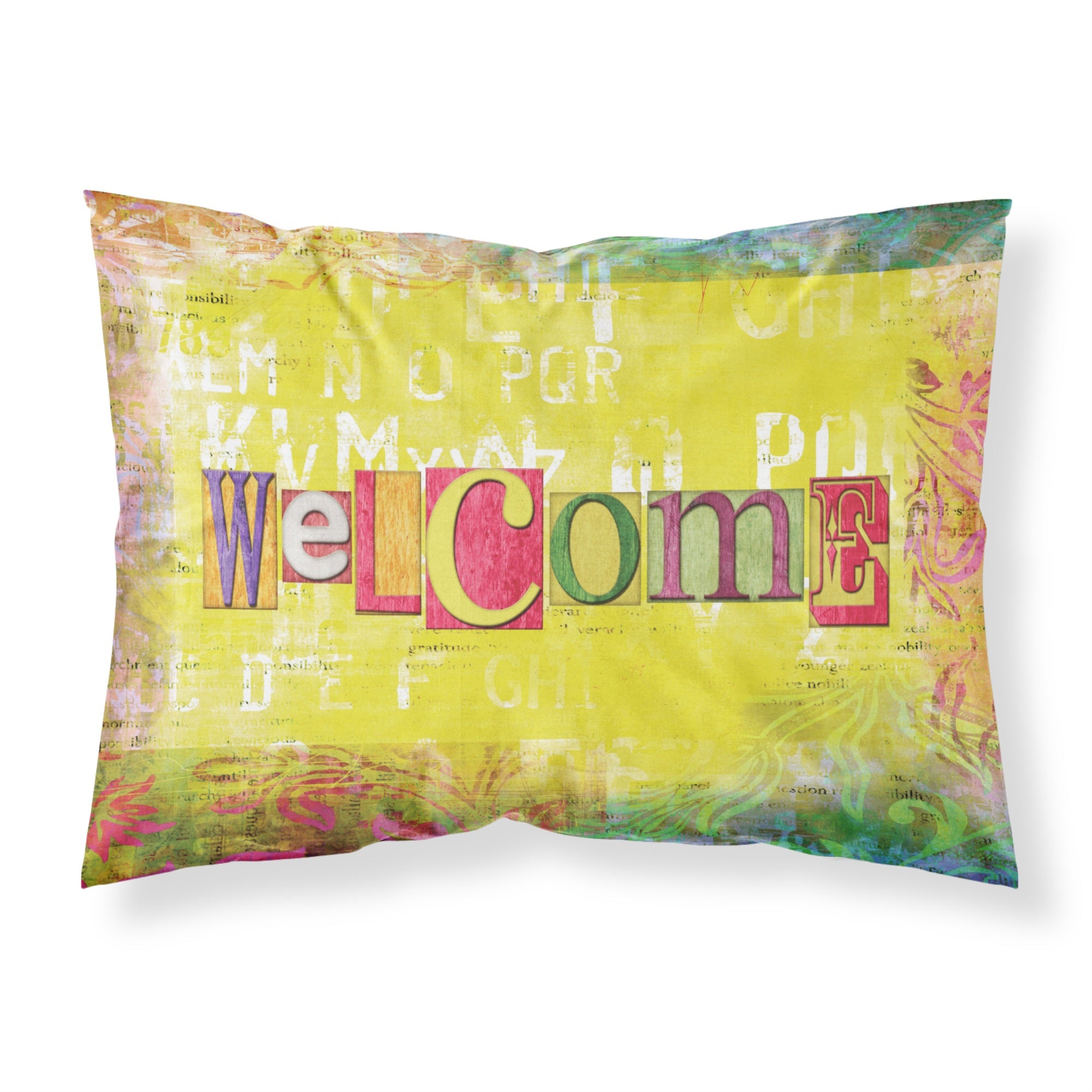 'Caroline'S Treasures Sb3097Pillowcase Artsy Welcome Moisture Wicking Fabric Standard Pillowcase, Large, Multicolor'