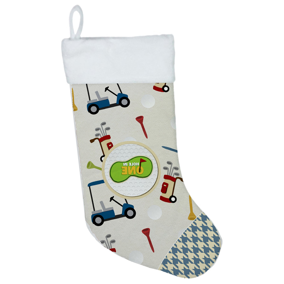 CarolineS Treasures Golf Hole In One Christmas Stocking, 11 X 18 Inch  Inch , Mulitcolor