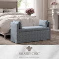 Yazmin Linen Bench, Indes Blue Ground