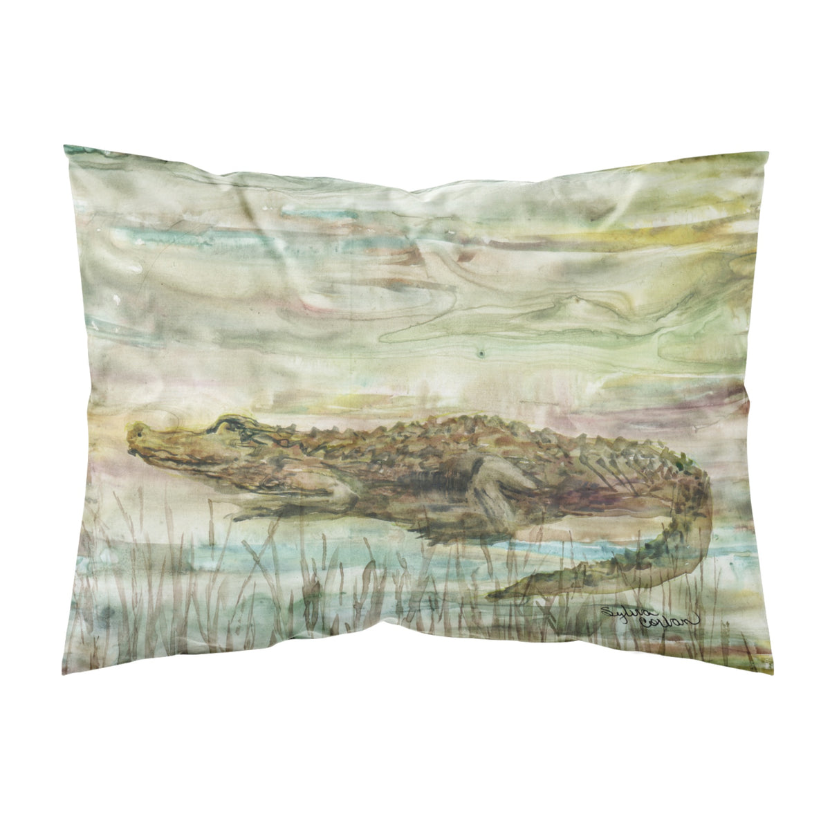 'Caroline'S Treasures Alligator Sunset Fabric Standard Pillowcases, Multicolor'