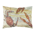 'Caroline'S Treasures Crab, Shrimp, Oyster Yellow Sky Fabric Standard Pillowcases, Multicolor'