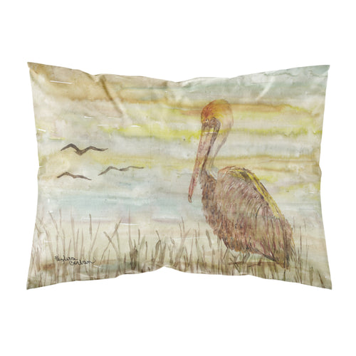 'Caroline'S Treasures Brown Pelican Yellow Sky Fabric Standard Pillowcases, Multicolor'