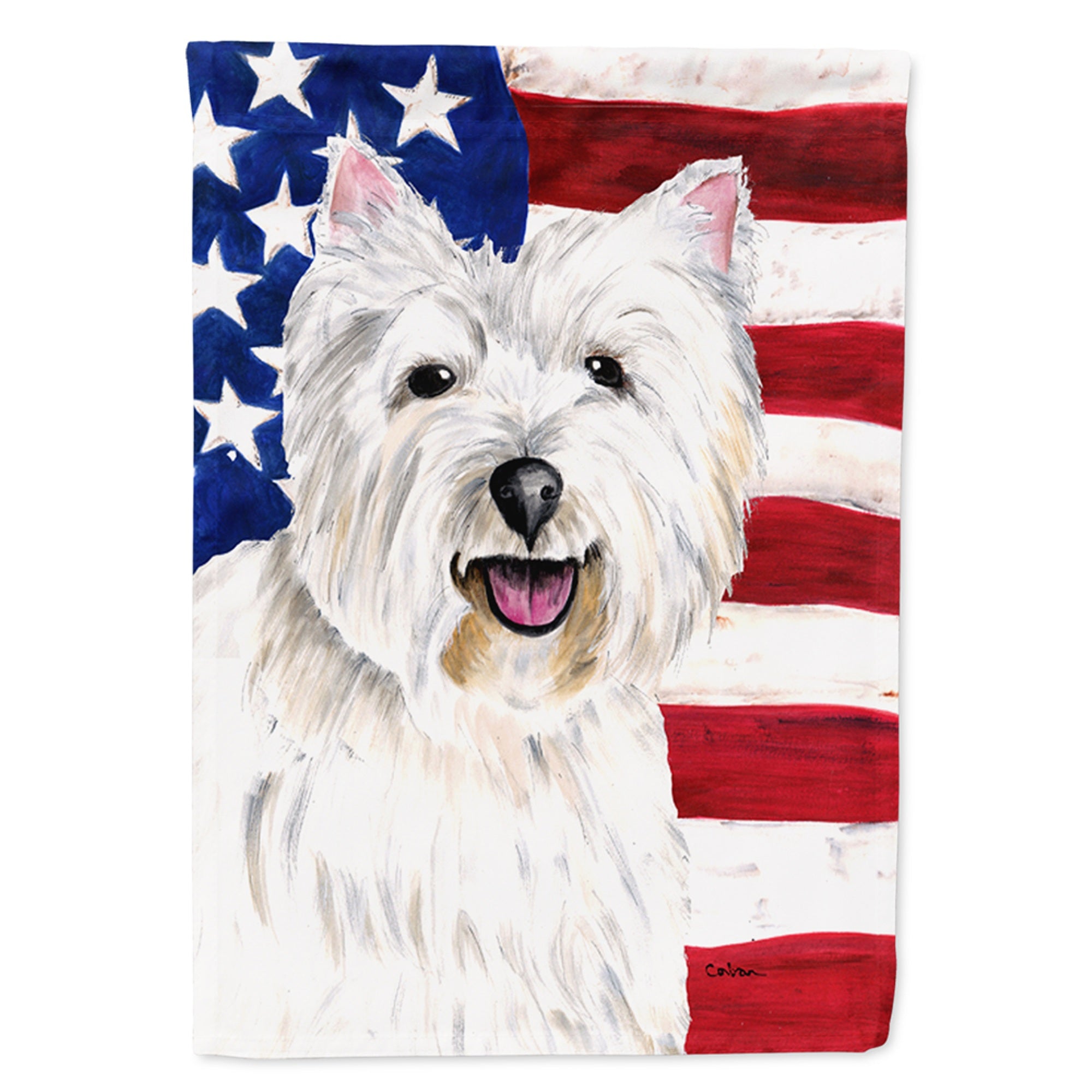 'Caroline'S Treasures Sc9008Gf Usa American Flag With Westie Flag, Small, Multicolor'