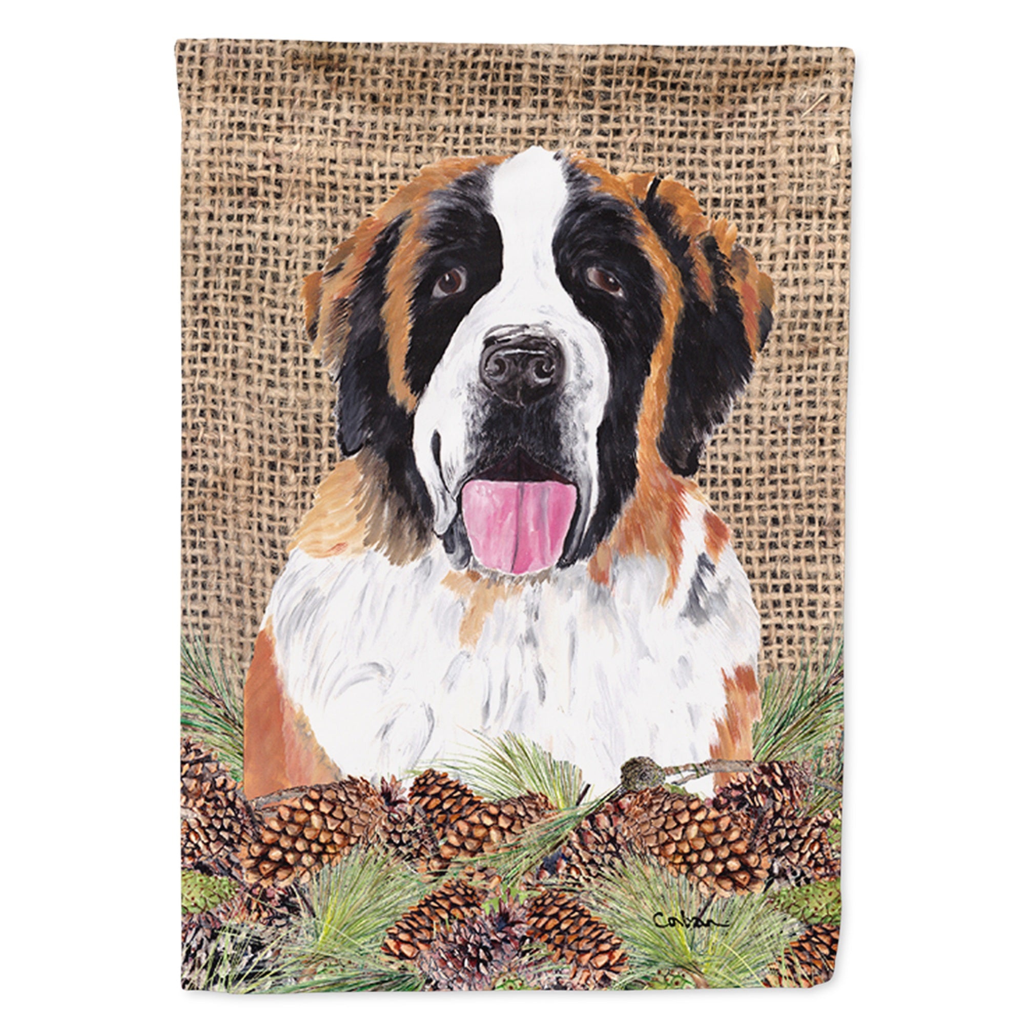 'Caroline'S Treasures Sc9041Gf Saint Bernard Flag, Small, Multicolor'