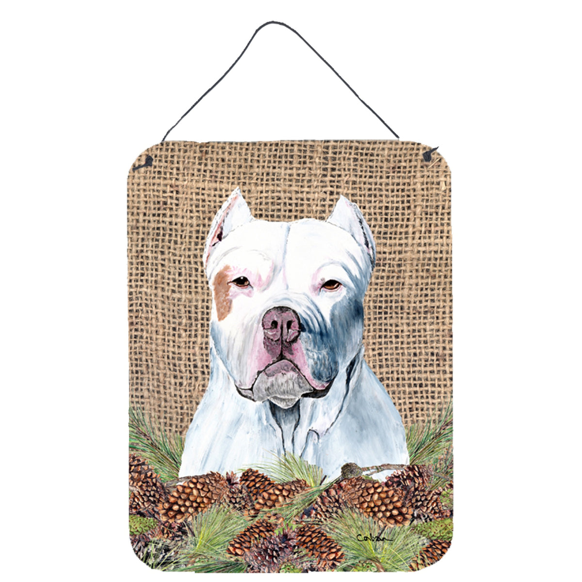 CarolineS Treasures Sc9042Ds1216 Pit Bull Aluminium Metal Wall Or Door Hanging Prints, 16 Inch  Inch  X 12 Inch  Inch , Multicolor