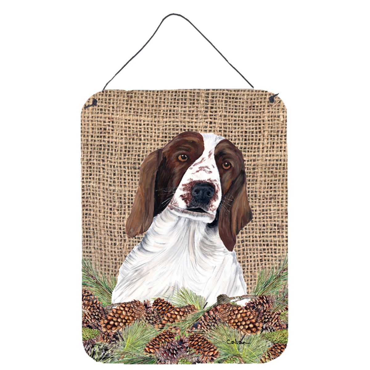 CarolineS Treasures Sc9043Ds1216 Welsh Springer Spaniel Aluminium Metal Wall Or Door Hanging Prints, 16 Inch  Inch  X 12 Inch  Inch , Multicolor