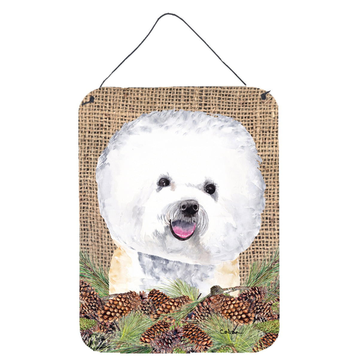 CarolineS Treasures Sc9047Ds1216 Bichon Frise Aluminium Metal Wall Or Door Hanging Prints, 16 Inch  Inch  X 12 Inch  Inch , Multicolor