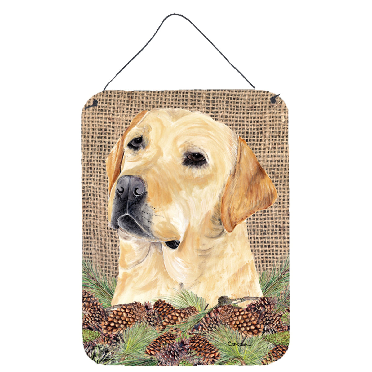 CarolineS Treasures Sc9049Ds1216 Labrador Aluminium Metal Wall Or Door Hanging Prints, 16 Inch  Inch  X 12 Inch  Inch , Multicolor