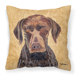 'Caroline'S Treasures Sc9117Pw1414 German Shorthaired Pointer Fabric Pillow, Large, Multicolor'