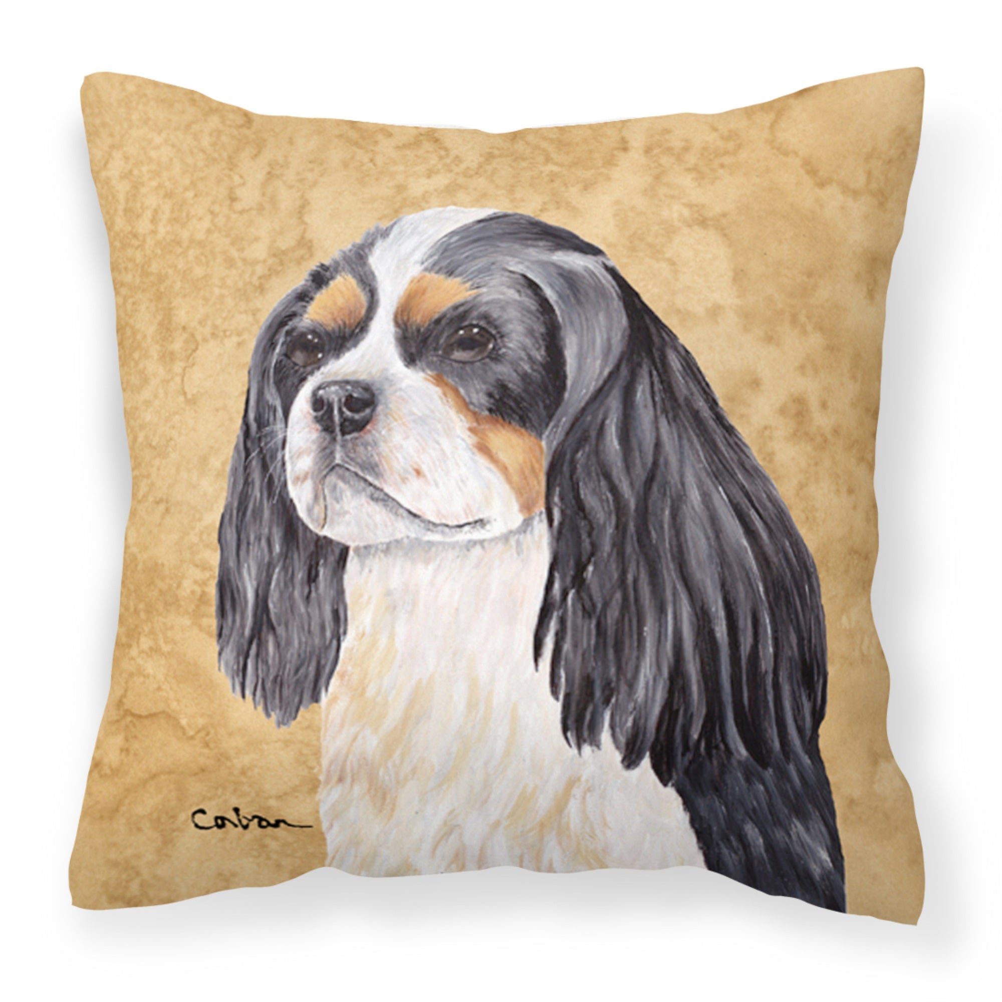 'Caroline'S Treasures Sc9120Pw1414 Cavalier Spaniel Decorative Canvas Fabric Pillow, Large, Multicolor'