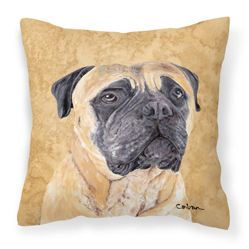 'Caroline'S Treasures Sc9125Pw1414 Mastiff Decorative Canvas Fabric Pillow, Large, Multicolor'