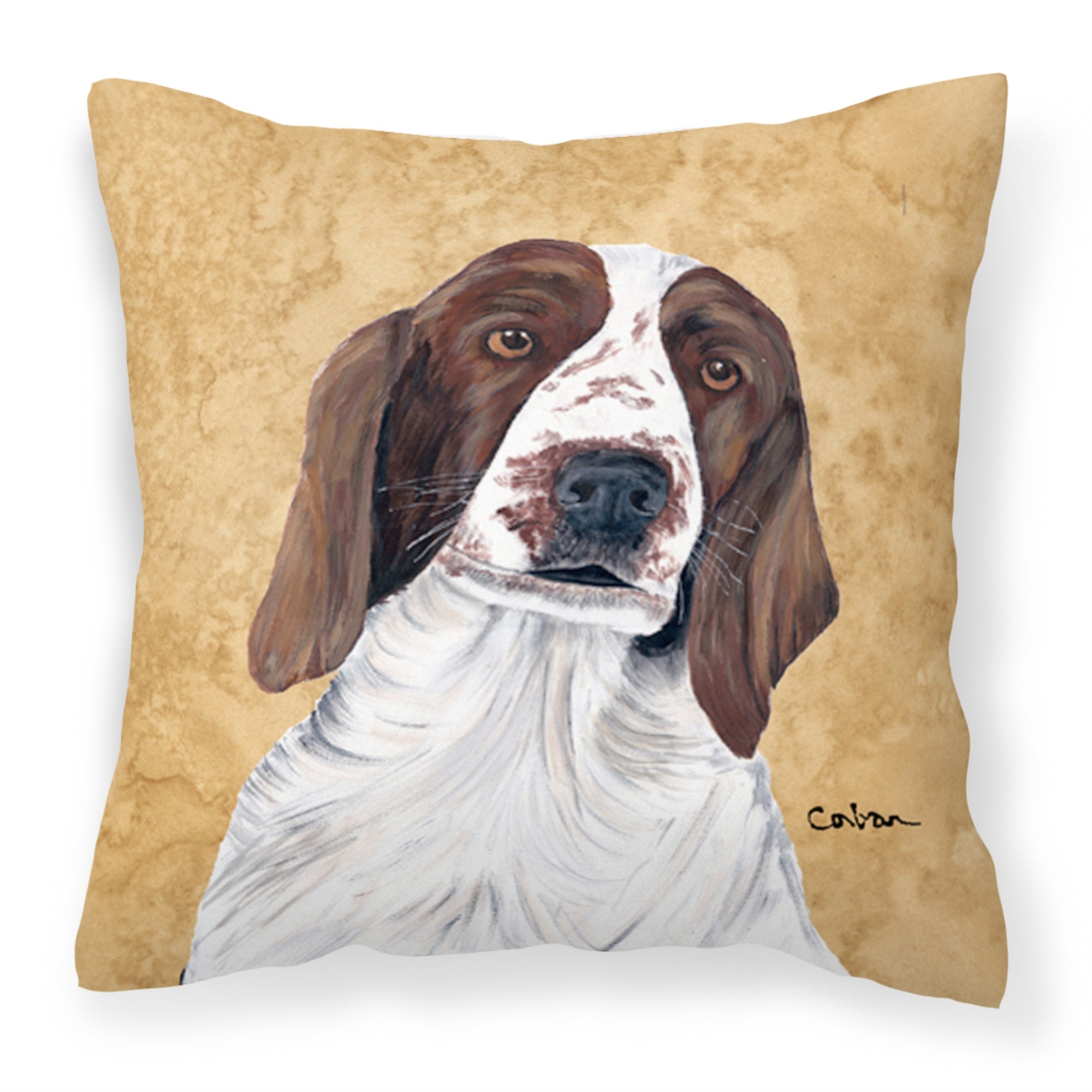 'Caroline'S Treasures Sc9131Pw1414 Springer Spaniel Decorative Canvas Fabric Pillow, Large, Multicolor'