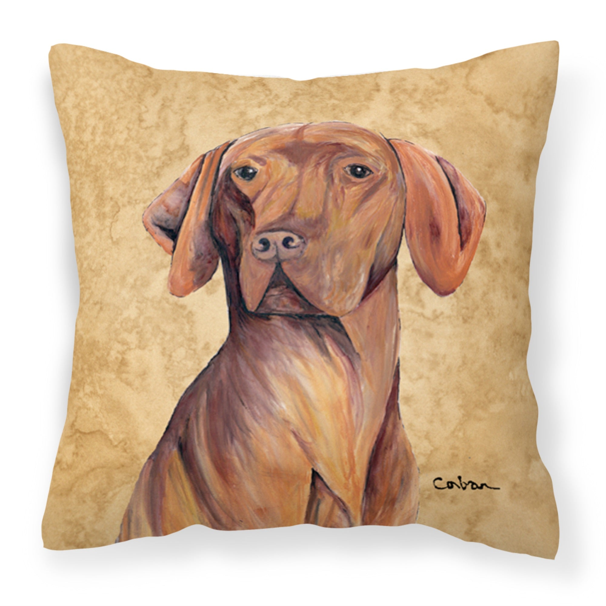 'Caroline'S Treasures Sc9132Pw1414 Vizsla Decorative Canvas Fabric Pillow, Large, Multicolor'