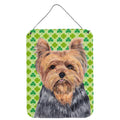 CarolineS Treasures Sc9308Ds1216 Yorkie St. PatrickS Day Shamrock Wall Or Door Hanging Print, 16 Inch  Inch  X 12 Inch  Inch , Multicolor