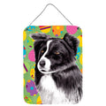 CarolineS Treasures Border Collie Easter Eggtravaganza Aluminium Metal Wall Or Door Hanging Prints, 16 Inch  Inch  X 12 Inch  Inch , Multicolor