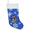CarolineS Treasures Border Terrier Winter Snowflakes Christmas Stocking, 11 X 18 Inch  Inch , Mulitcolor