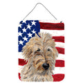 Carolines Treasures Golden Doodle 2 with American Flag Usa Wall or Door Hanging Prints 16 x 12