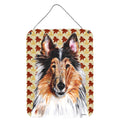 Carolines Treasures Collie Fall Leaves Aluminium Metal Wall or Door Hanging Prints 16 x 12