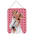 Carolines Treasures Wire Fox Terrier Hearts and Love Wall or Door Hanging Prints 16 x 12