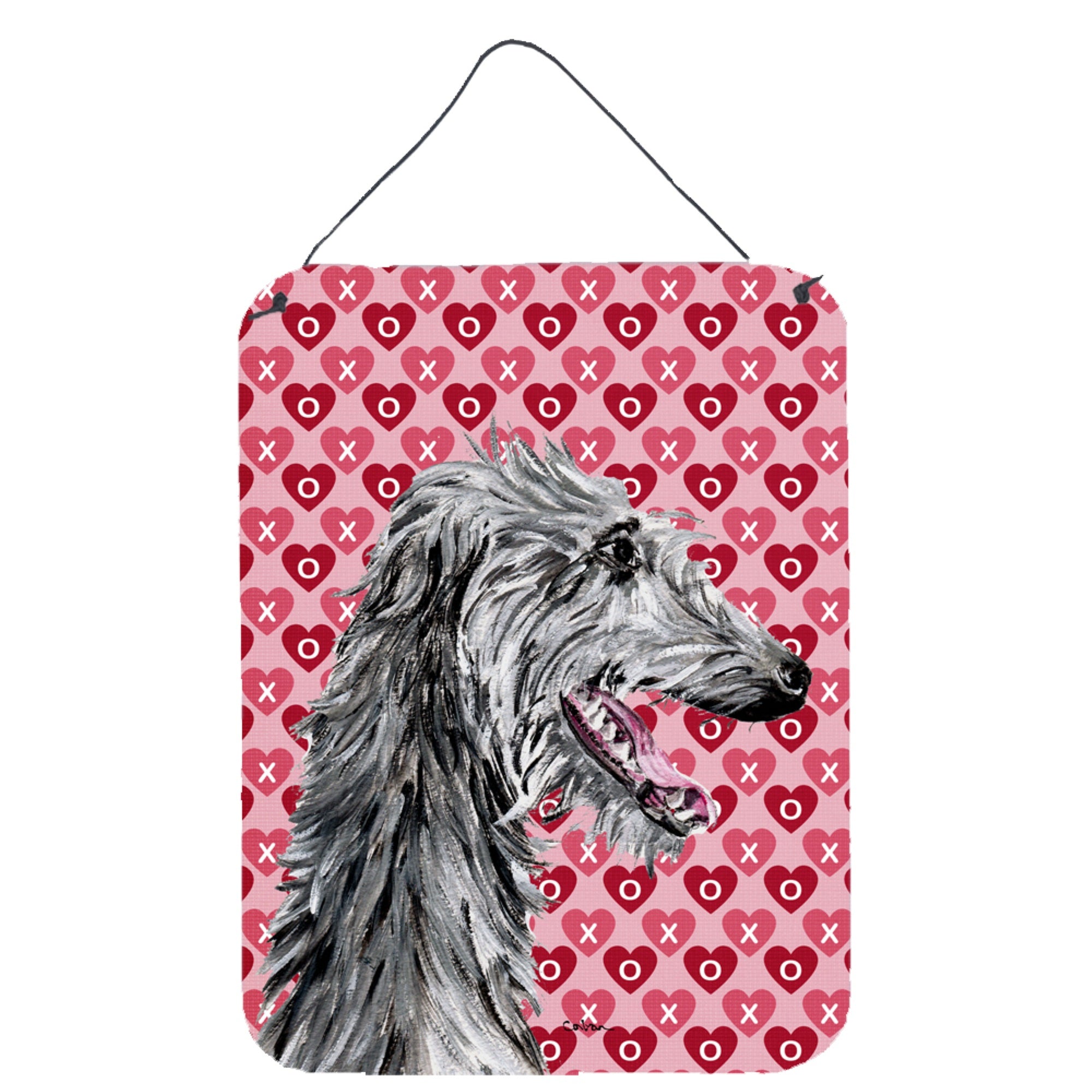 Carolines Treasures SC9717DS1216 Scottish Deerhound Hearts and Love Wall or Door Hanging Prints 16 x 12
