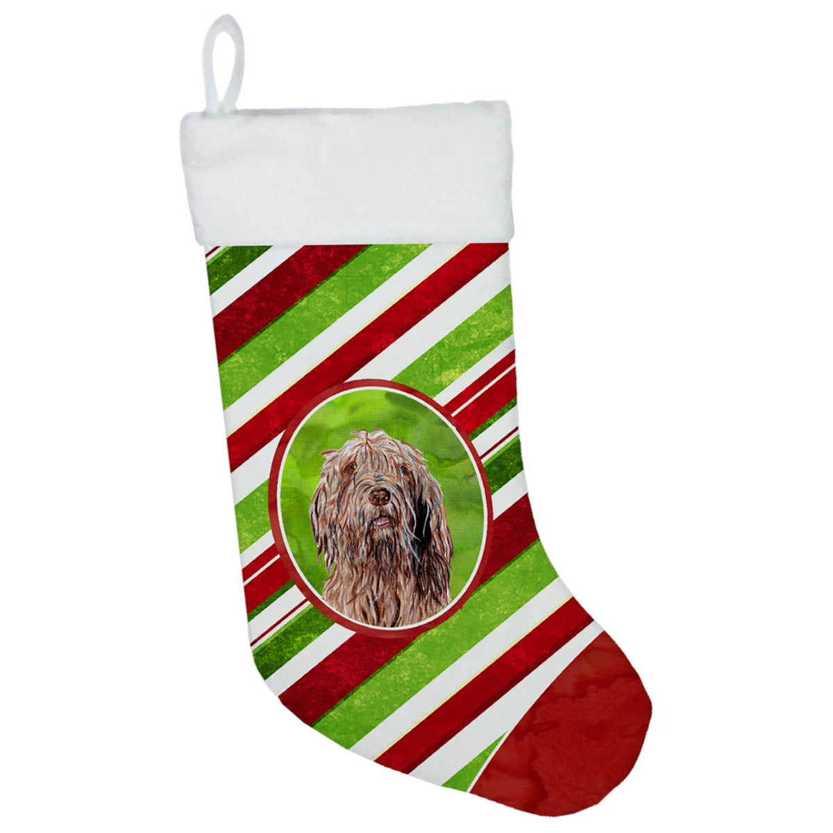 CarolineS Treasures Sc9805Cs Otterhound Candy Cane Christmas Stocking, 11 X 18 Inch  Inch , Mulitcolor