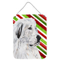 Carolines Treasures Great Pyrenees Candy Cane Christmas Wall or Door Hanging Prints 16 x 12